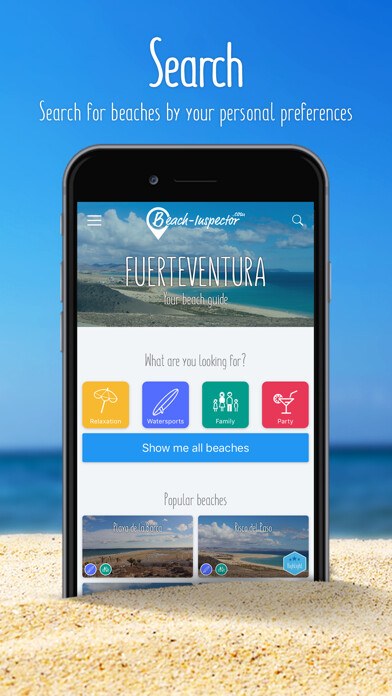 Emulate iPhone app Fuerteventura: Your beach guide using MyAndroid Emulate iPhone app Fuerteventura: Your beach guide using MyAndroid