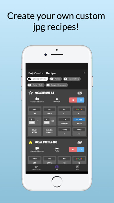 Emulate iPhone app Fuji Custom Recipe using MyAndroid Emulate iPhone app Fuji Custom Recipe using MyAndroid