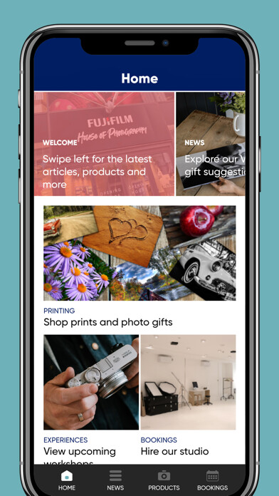 Emulate iPhone app FUJIFILM House of Photography using MyAndroid