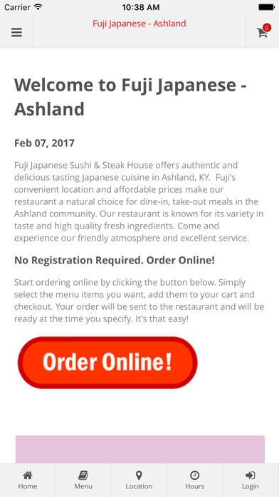 Emulate iPhone app Fuji Japanese - Ashland using MyAndroid Emulate iPhone app Fuji Japanese - Ashland using MyAndroid