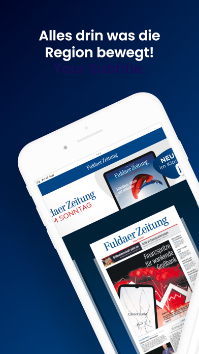Emulate iPhone app Fuldaer Zeitung using MyAndroid