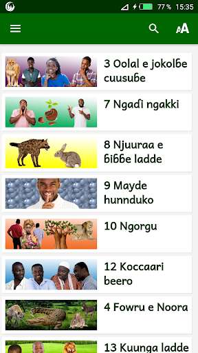 Run android online APK Fulfulde Taali men Contes avec audio from MyAndroid or emulate Fulfulde Taali men Contes avec audio using MyAndroid