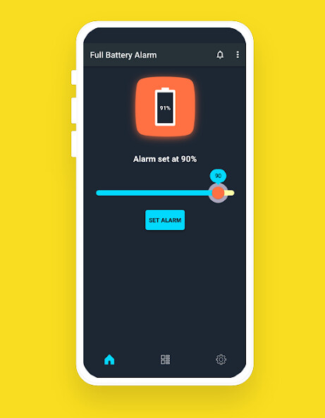 Run android online APK Full Battery Alarm from MyAndroid or emulate Full Battery Alarm using MyAndroid