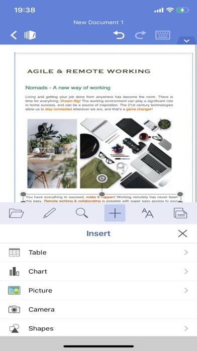 Emulate iPhone app Full Docs Pro -for Documents using MyAndroid
