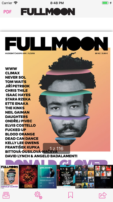 Emulate iPhone app Full Moon Magazine using MyAndroid