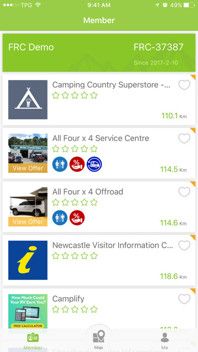 Emulate iPhone app Full Range Camping using MyAndroid