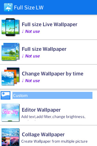 Emulate Android APK Full size Wallpaper
