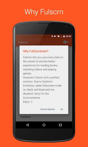 Run android online APK Fulscrn Pro from MyAndroid or emulate Fulscrn Pro using MyAndroid