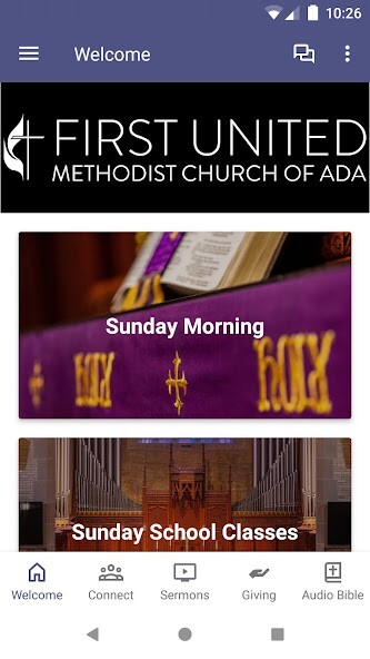Emulate iPhone app FUMC Ada using MyAndroid