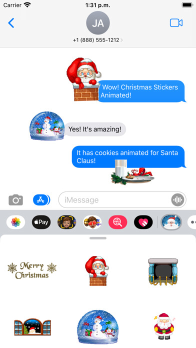 Emulate iPhone app Fun Animated Christmas using MyAndroid