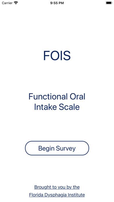 Emulate iPhone app Functional Oral Intake Scale using MyAndroid