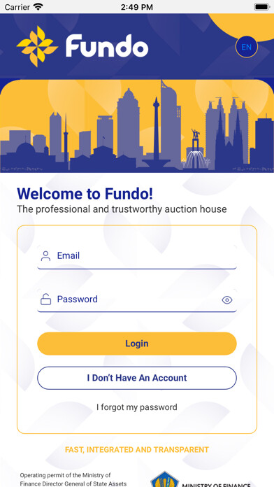 Emulate iPhone app Fundo Fintech Platform using MyAndroid