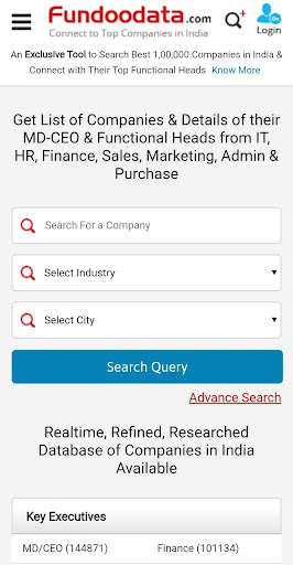 Run android online APK Fundoodata: Connect with Top Companies In India from MyAndroid or emulate Fundoodata: Connect with Top Companies In India using MyAndroid