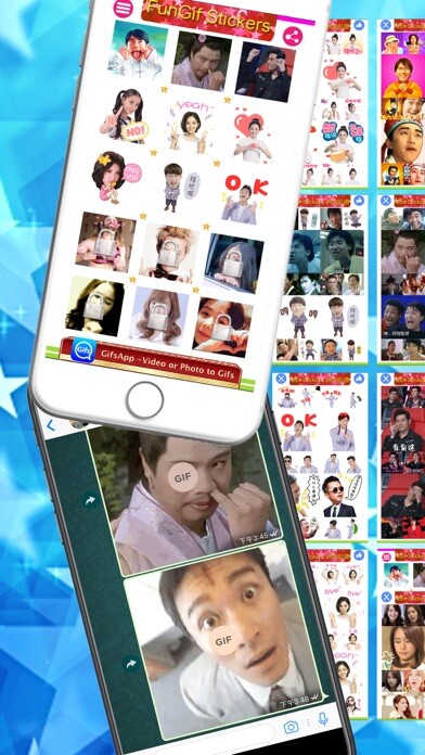 Emulate iPhone app FunGif Stickers using MyAndroid