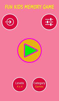 Emulate Android APK Fun Kids Memory Game