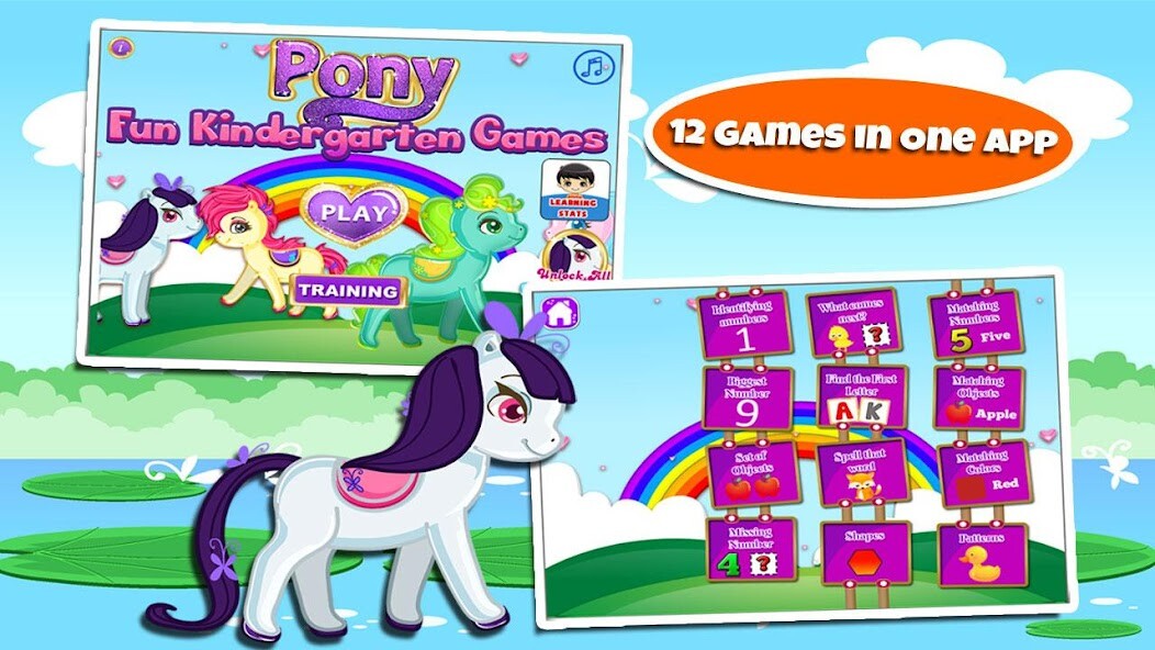 Run android online APK Fun Kindergarten Games: Pony from MyAndroid or emulate Fun Kindergarten Games: Pony using MyAndroid