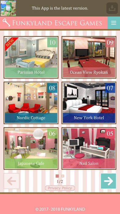 Emulate iPhone app FUNKYLAND Escape Games using MyAndroid