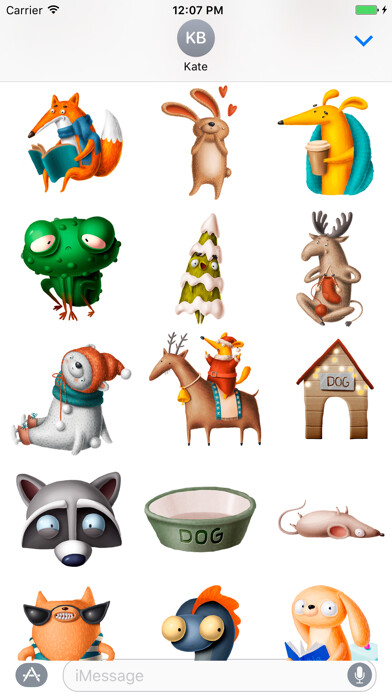 Emulate iPhone app Funny Cute Animals - Emojis using MyAndroid