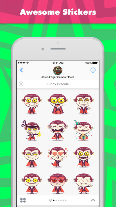 Emulate iPhone app Funny Dracula stickers by KORCHO using MyAndroid Emulate iPhone app Funny Dracula stickers by KORCHO using MyAndroid