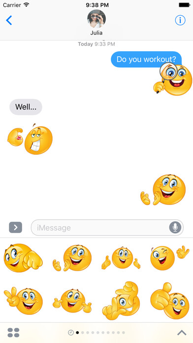Emulate iPhone app Funny Emojis Ultrapack for iMessage using MyAndroid Emulate iPhone app Funny Emojis Ultrapack for iMessage using MyAndroid
