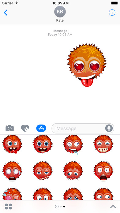 Emulate iPhone app Funny emoticons - Stickers using MyAndroid