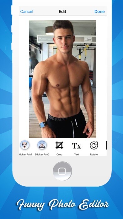 Emulate iPhone app Funny Face App Editor 2020 using MyAndroid