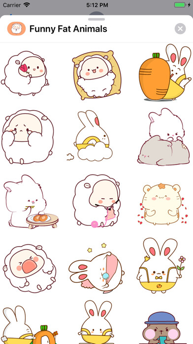 Emulate iPhone app Funny Fat Animals Animated using MyAndroid