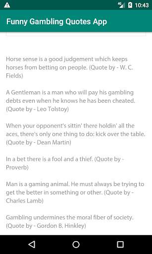 Run android online APK Funny Gambling Quotes App from MyAndroid or emulate Funny Gambling Quotes App using MyAndroid