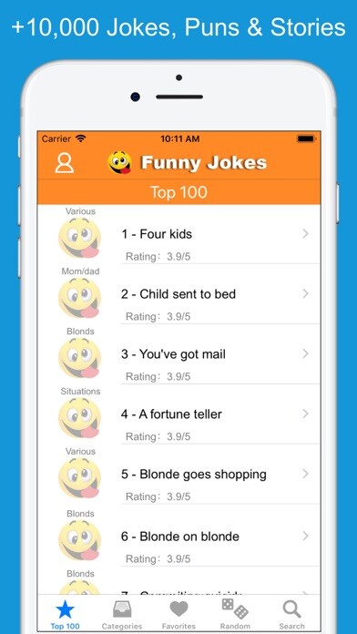 Emulate iPhone app Funny Jokes, Stories & Puns using MyAndroid Emulate iPhone app Funny Jokes, Stories & Puns using MyAndroid
