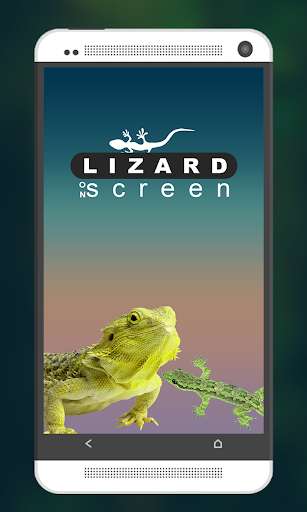 Emulate Android APK Funny Lizard On Phone Screen: Cute Joke Emulate Android APK Funny Lizard On Phone Screen: Cute Joke