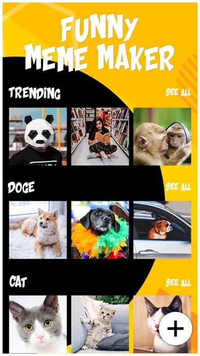 Emulate iPhone app Funny Meme Maker using MyAndroid