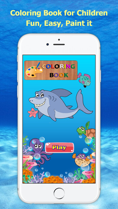 Emulate iPhone app Funny Ocean Designs - Sea Animal Coloring Book using MyAndroid