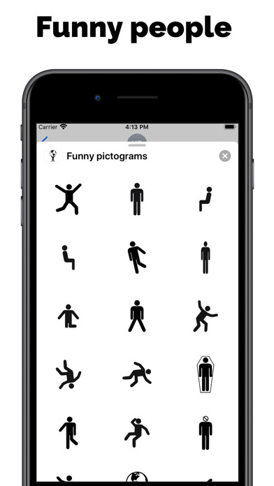 Emulate iPhone app Funny people - stickers emoji using MyAndroid