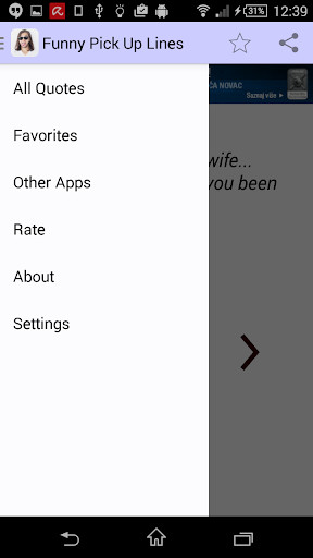 Run android online APK FUNNY PICKUP LINES from MyAndroid or emulate FUNNY PICKUP LINES using MyAndroid