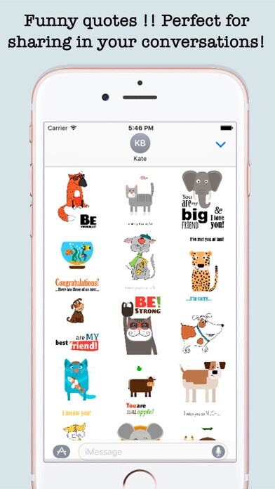 Emulate iPhone app Funny Quotes Inspiration For iMessage using MyAndroid Emulate iPhone app Funny Quotes Inspiration For iMessage using MyAndroid