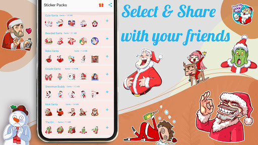 Run android online APK Funny Santa Claus Stickers WAStickerApps from MyAndroid or emulate Funny Santa Claus Stickers WAStickerApps using MyAndroid