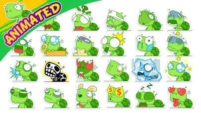 Emulate iPhone app Funny Turtle Animated Stickers using MyAndroid