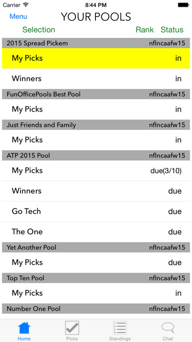 Emulate iPhone app Fun Office Pools using MyAndroid