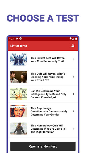 Run android online APK Fun quizzes, personality tests from MyAndroid or emulate Fun quizzes, personality tests using MyAndroid