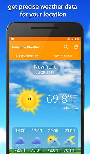 Run android online APK Funshine Weather from MyAndroid or emulate Funshine Weather using MyAndroid