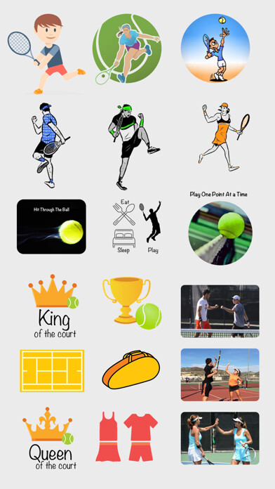 Emulate iPhone app Fun Tennis Stickers using MyAndroid Emulate iPhone app Fun Tennis Stickers using MyAndroid