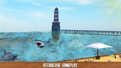 Emulate iPhone app Furious Shark Revolution : Play this Shark Life Simulator to feed and hunt using MyAndroid