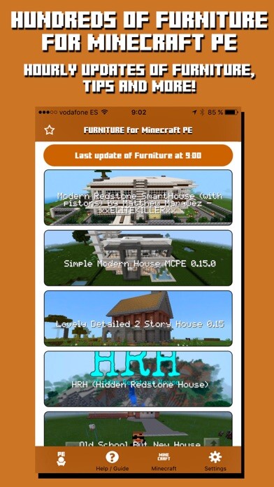 Emulate iPhone app FURNITURE for Minecraft PE - Furniture for Pocket Edition using MyAndroid