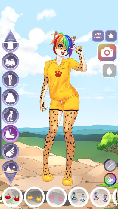 Emulate iPhone app Furry Dress Up using MyAndroid