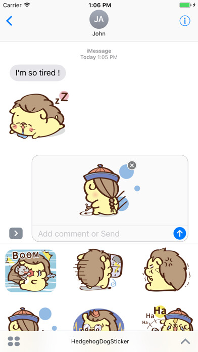 Emulate iPhone app Furry Hedgehog dog YuanYuan（刺蝟狗-圓圓初登場） using MyAndroid