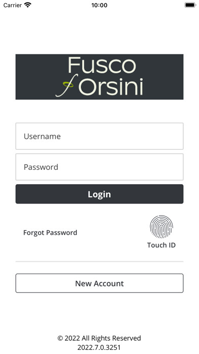 Emulate iPhone app Fusco Orsini & Associates using MyAndroid