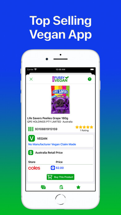 Emulate iPhone app Fussy Vegan Pro using MyAndroid