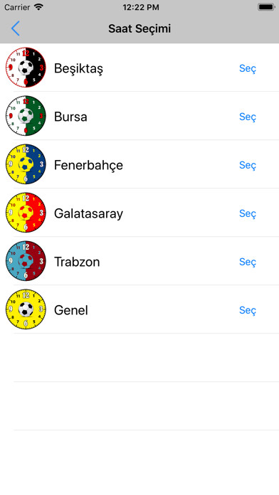 Emulate iPhone app Futbol Saati using MyAndroid