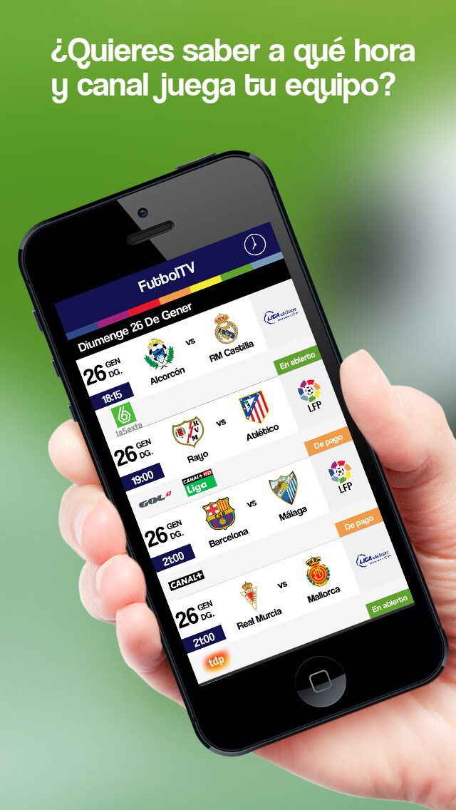 Emulate iPhone app FutbolTV: Los horarios del fútbol en TV using MyAndroid Emulate iPhone app FutbolTV: Los horarios del fútbol en TV using MyAndroid