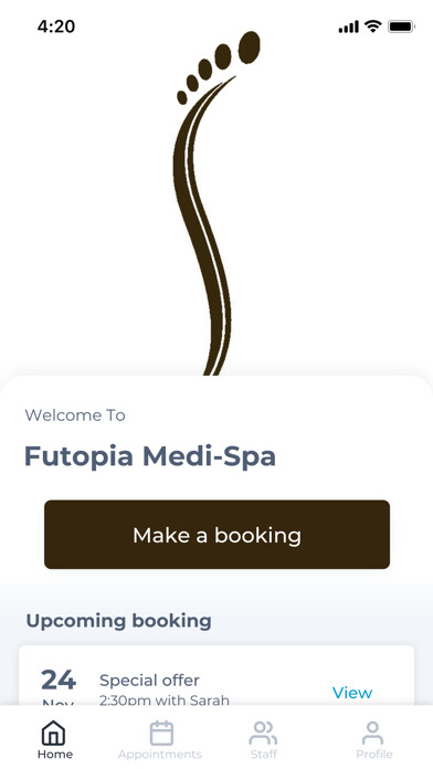 Emulate iPhone app Futopia Medi-Spa using MyAndroid Emulate iPhone app Futopia Medi-Spa using MyAndroid